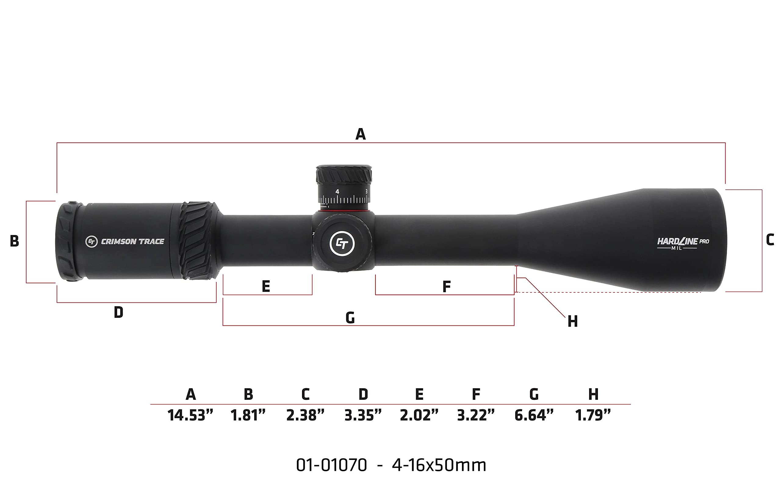 Crimson Trace Hardline Pro Riflescope with Lightweight Solid Construction, Scope Caps and Lens Cloth for Hunting, Shooting, Tactical and Outdoor - Image 5