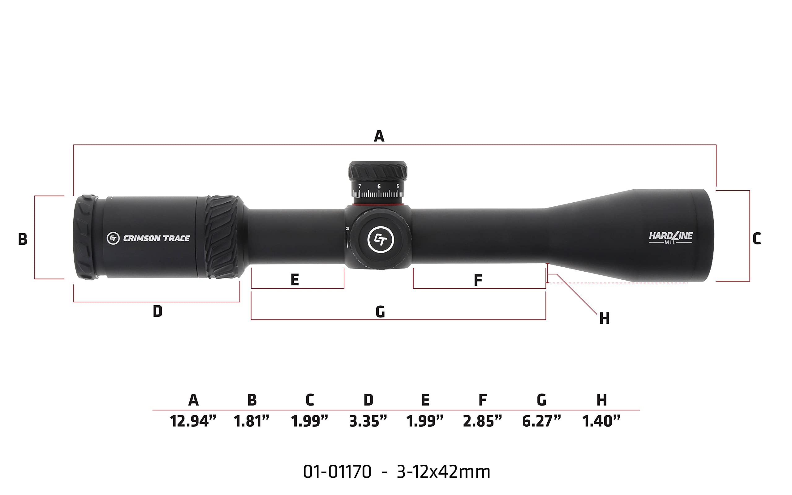 Crimson Trace Hardline Riflescope with Lightweight Solid Construction, Scope Caps and Lens Cloth for Hunting, Shooting, Tactical and Outdoor - Image 6