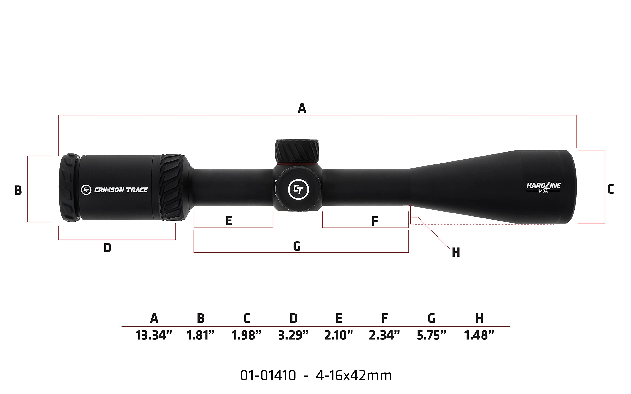 Crimson Trace Hardline Riflescope with Lightweight Solid Construction, Scope Caps and Lens Cloth for Hunting, Shooting, Tactical and Outdoor - Image 6