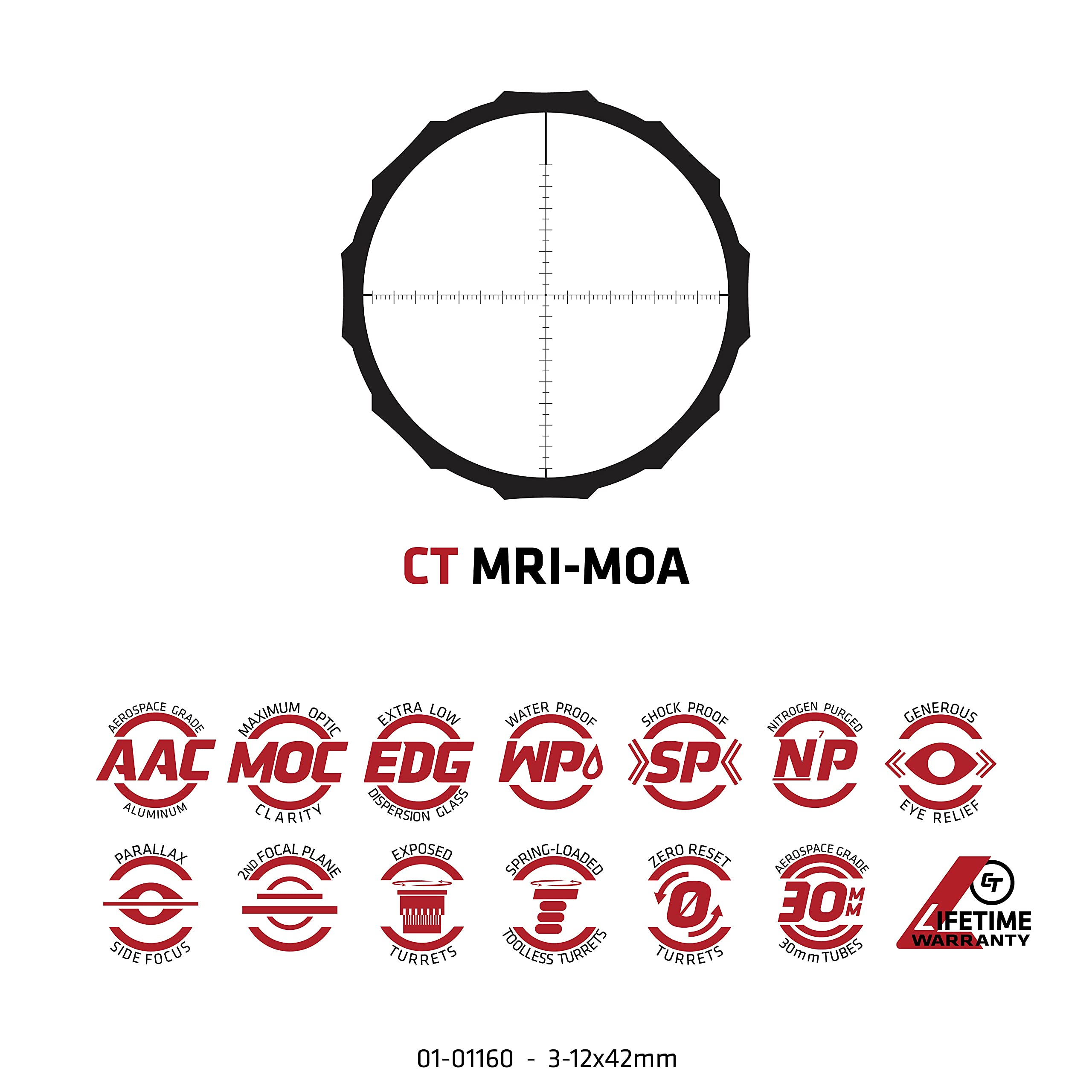 Crimson Trace Hardline Riflescope with Lightweight Solid Construction, Scope Caps and Lens Cloth for Hunting, Shooting, Tactical and Outdoor - Image 7