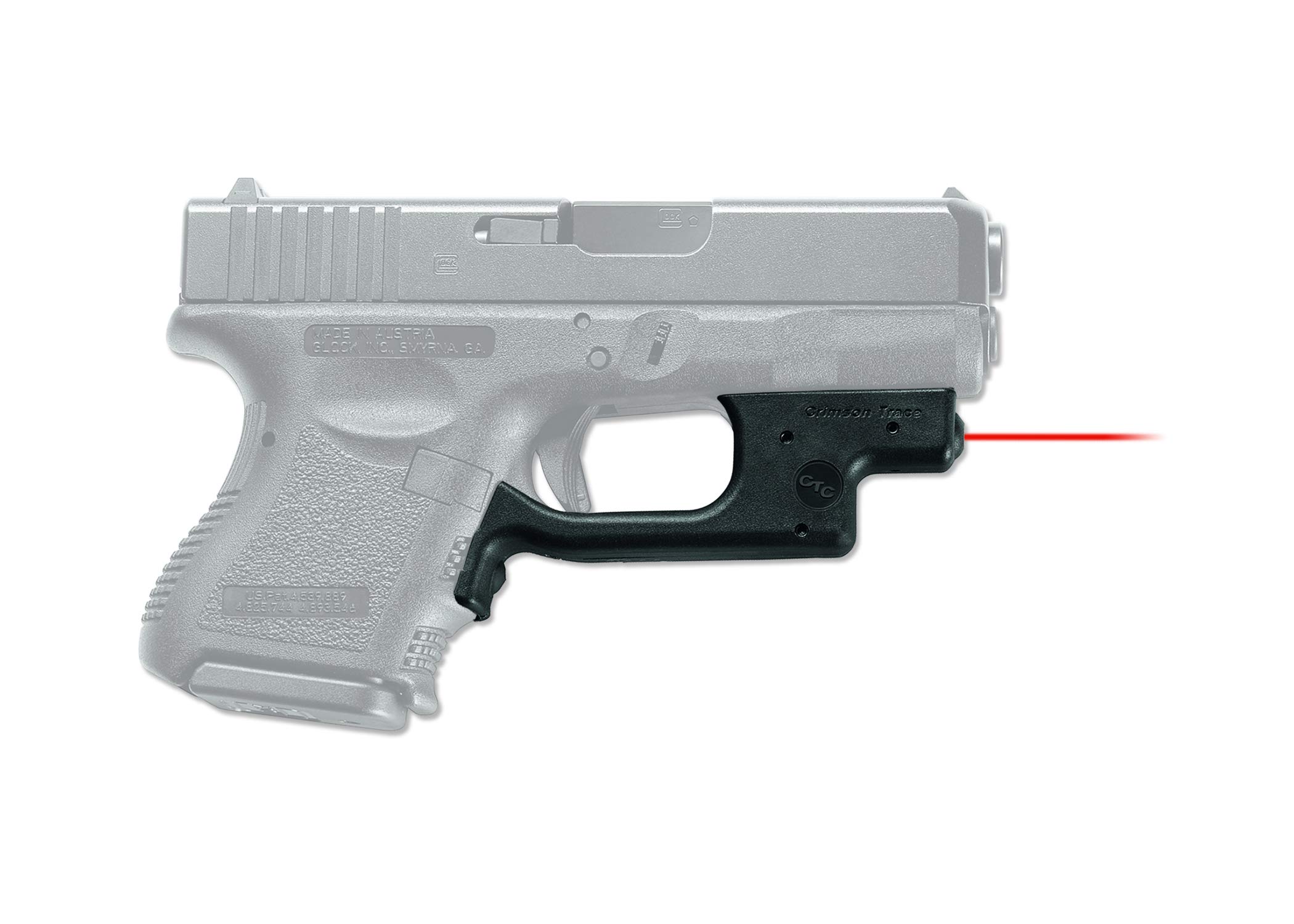 Crimson Trace LG-436 Laserguard Red Laser Sight for GLOCK Subcompact Pistols, GLOCK 19, 23, 25, 26, 27, 28, 32, 33, 36, 38, 39
