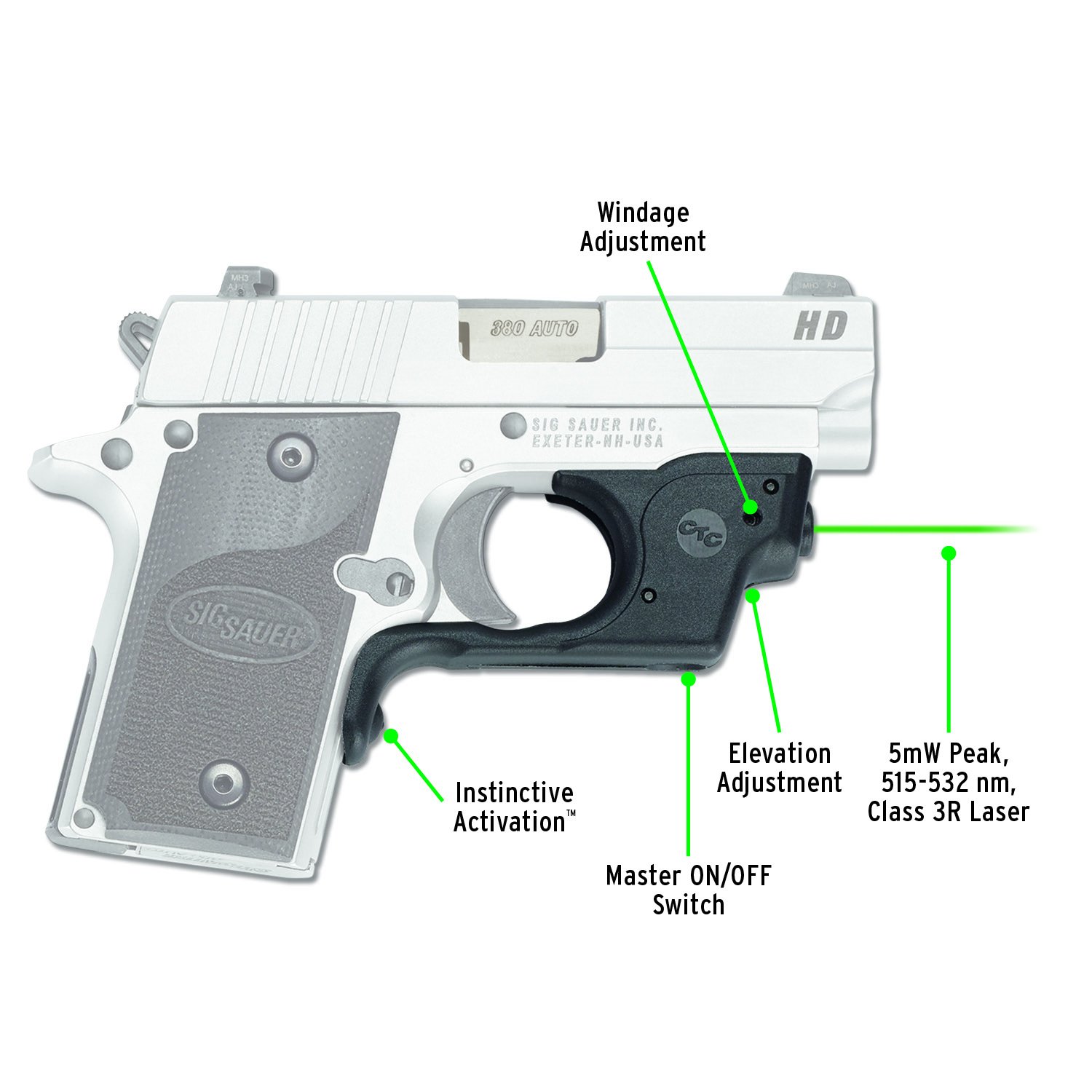 Crimson Trace LG-492 Laserguards with Heavy Duty Construction and Instinctive Activation for Sig Sauer P238/P938, Defensive Shooting and Competition - Image 2