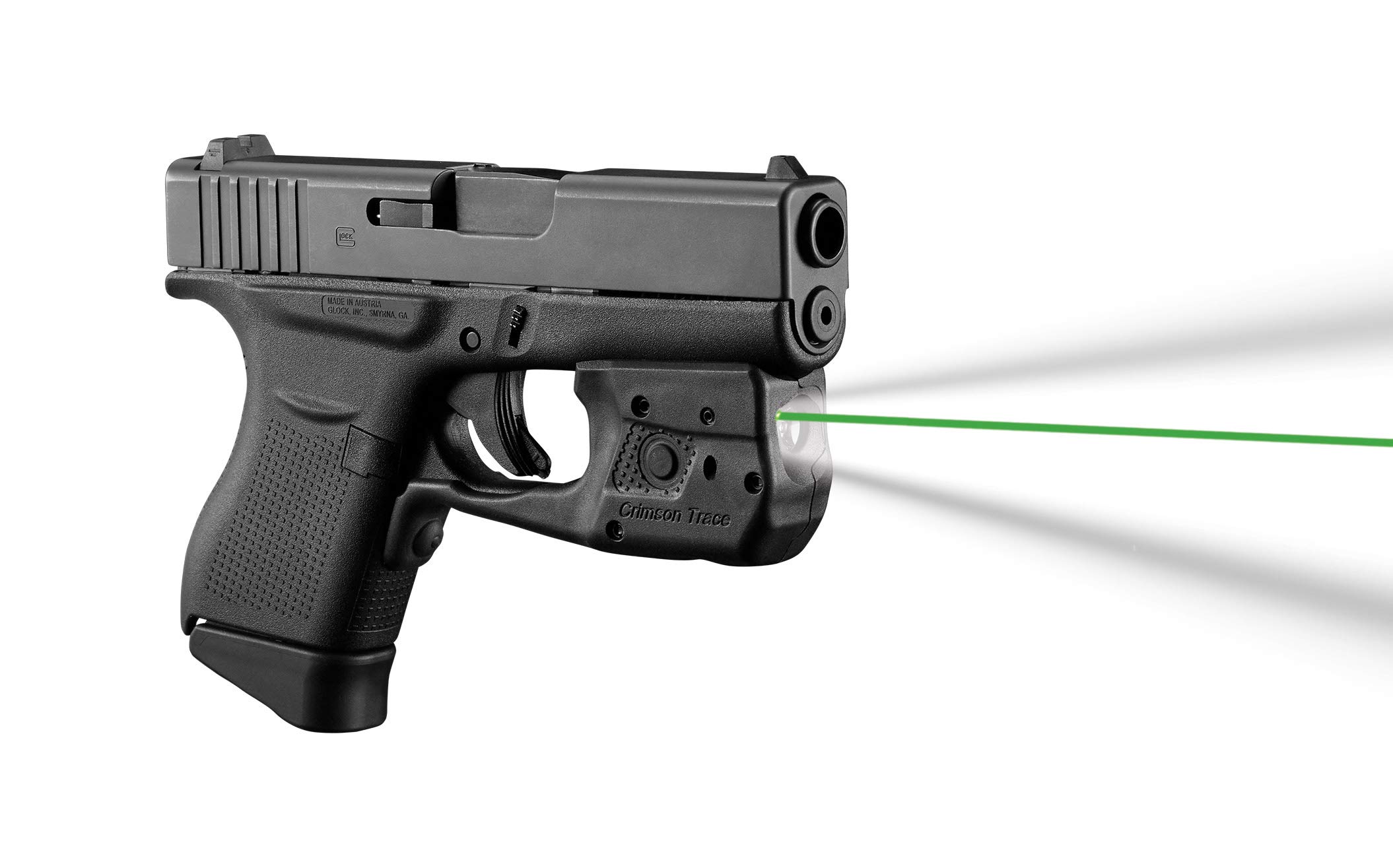 Crimson Trace LL-803 Laserguard Pro with a Tactical Flashlight, Heavy Duty Construction and Instinctive Activation for Glock 42 & 43, Defensive Shooting and Competition - Image 3